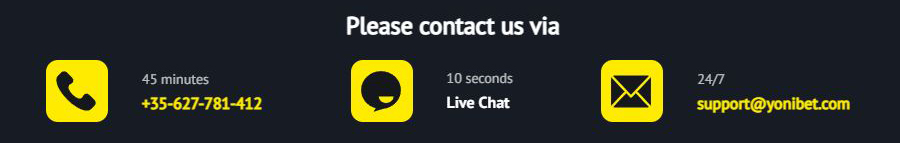 Service Client de Yonibet France